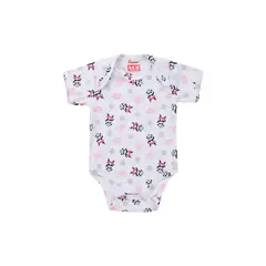 SANTANA - Body Estampado Bebé Manga Corta Niña Negro