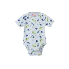 SANTANA - Body Bebé Manga Corta Niño Azul Pálido
