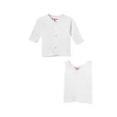 SANTANA - Juego Camiseta Manga Larga + Esqueleto Bebé Blanco
