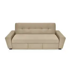 VENECIA - Sofa cama Hamburgo 210x88x87 Tela Taupe 3 Posiciones