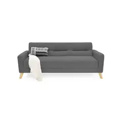 HOGAR VENECIA - Sofa cama Reclinable Sión 206x90x82 Tela Gris