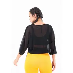 BELIFE - Camiseta Crop En Malla Para Mujer Belife.-