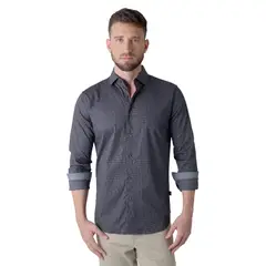 DKNY - Camisa casual Blk para Hombre Negro