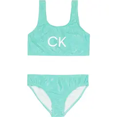 CALVIN KLEIN - Bikini Con Brassier Para Niña Verde