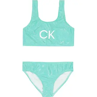 CALVIN KLEIN - Bikini Con Brassier Para Niña Verde