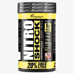 MEGAPLEX - Nitro Shock BCAA - Aminoácidos Sabor Frutos Rojos