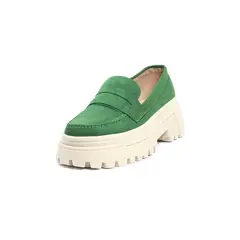 BALLERINA - Mocasín Verde Ballerinas Silvia