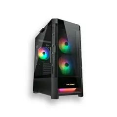 COUGAR - Chasis Duoface Vidrio Templado + 3 Fan Rgb Negra