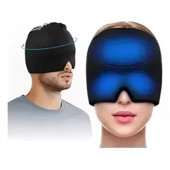 GENERICO - Gorro de Gel Alivio Dolor de Cabeza Migraña Ojos FrioCalor