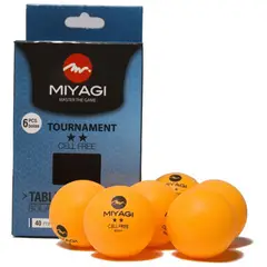 GENERICO - Bola Tenis Mesa Pelota Ping Pong 2 Stars Miyagi X 6
