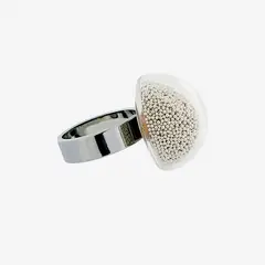 PYLONES - Anillo Hecho A Mano Dome Mini Plata_.