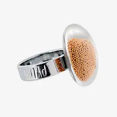 PYLONES - Anillo Hecho A Mano Galet Mini Dorado