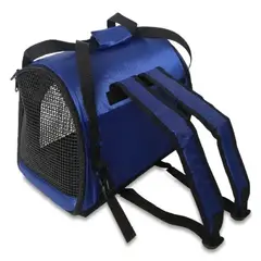 GENERICO - Maletín Morral Cargador Mediano AZUL Para Perros Y Gatos