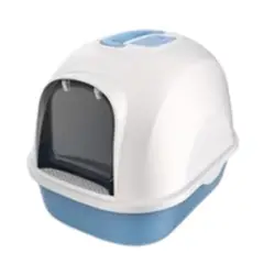 GENERICO - Baño Arenero Grande Para Gatos Con Filtro + Pala COLOR AZUL