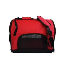 GENERICO - Maletin Transportador Guacal Grande ROJO Para Perros Y Gatos