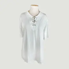 L Y H - Blusa Para Mujer Manga Corta Hueso Marca L&H