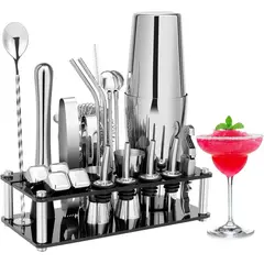 USA - Kit Coctelería Bar Con Base Acero Inoxidable Envio Rapido