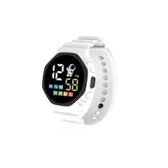 GREEN HANSHENG - Reloj Para Niños Impermeable Digital Color Blanco Fino