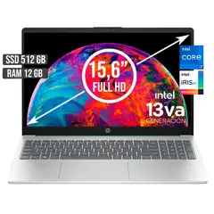 HP - PORTATIL INTEL CORE I7-1355U SSD 512GB RAM 12GB LED 15,6 FULL HD