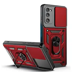 GENERICO - Funda Estuche Case Slider Compatible Con Samsung S20 FE Rojo