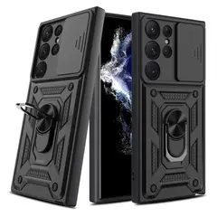 GENERICO - Funda Estuche Case Slider Compatible Con Samsung S23 Ultra Negro