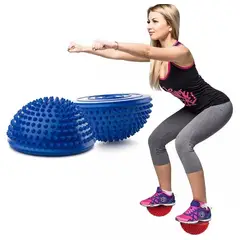 GENERICO - Mini Bosu Cojín Inestable Balón Masajeador Yoga Pilates Gym.