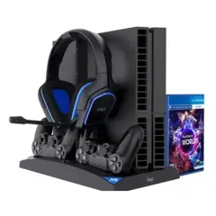 IPEGA - Base Vertical Refrigerante Ps4,pro,slim,p4 Cargadores 6 En 1