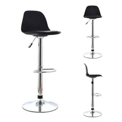 BONNO - Set X 3 Und Banco Para Bar Boat Negro