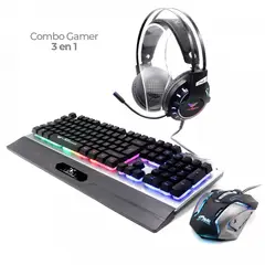 JYR TECHNOLOGY - COMBO GAMER JYR MONSTER 3 En 1 MOUSE + TECLADO + DIADEMA CTMGJR-012