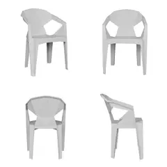 BONNO - Set X 4 Und Silla Diseño River Gris