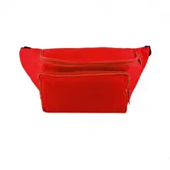 GENERICO - Bolso Canguro Riñonera - 3 bolsillos - Color Rojo.
