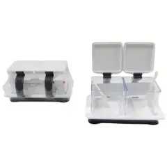 MAZUGI - Kit De Soportes Acrílicos Para Condimentos, 2 Tarros