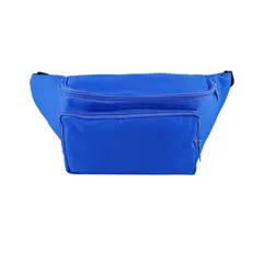GENERICO - Bolso Canguro Riñonera - 3 bolsillos - Color Azul.