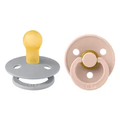 BIBS - Chupos Colour 2 PACK Latex Size 1 Cloud/Blush
