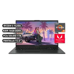 ASUS - Portátil Vivobook Go 15 E1504FA Ryzen 5 7520u Ram 16gb PCIe 1Tb