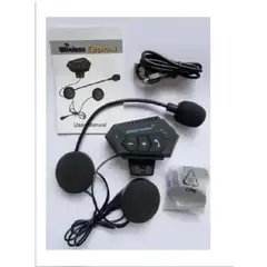 GENERICO - Intercomunicador Casco Moto Auriculares Bluetooh Bt12 Musica Sikeo