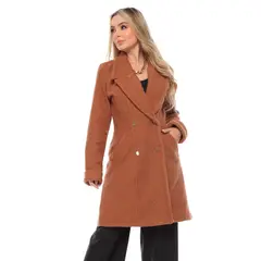 SYK - Gaban Para Mujer De Paño Boucle Abrigo largo_.