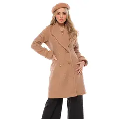 SYK - Gaban Para Mujer De Paño Boucle Abrigo largo