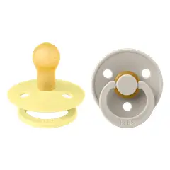 BIBS - Chupos Colour 2 PACK Latex Size 1 Sunshine/Sand