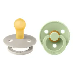 BIBS - Chupos Colour 2 PACK Latex Size 1 Sand/Pistachio