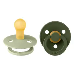 BIBS - Chupos Colour 2 PACK Latex Size 1 Sage/Hunter Green
