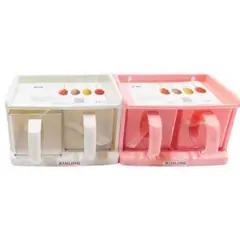 MAZUGI - Kit De Soportes Acrílicos Para Condimentos, 2 Tarros