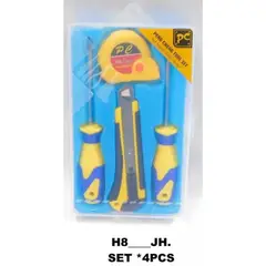 MAZUGI - Herramientas Manuales Set 4pc Destornillador Metro Bisturí