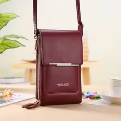 GENERICO - Billetera Bolso Porta Celular Manos Libres Mujer + Obsequio_.