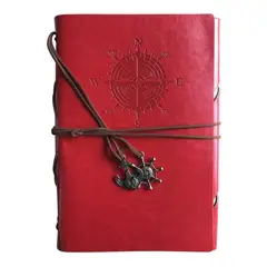 GENERICO - Agenda Vintage En Cuero Vitoleather - Rojo