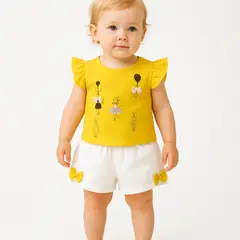 LUSOLSI - Niñas ropa conjuntos vestidos para bebes dos prendas