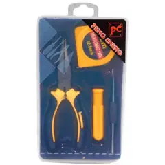 MAZUGI - Herramientas Set 3 Pc Alicate De Punta Destornillador Metro