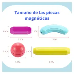 AFM - Fichas Magnéticas Bloques Construcción Juego Educativo Armar