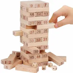 GENERICO - Juego Didáctico, Jenga Mediana, En Madera X 48 Piezas.