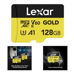 LEXAR - Memoria GOLD UHS-II V60 microSDXC 128GB 280Mbps